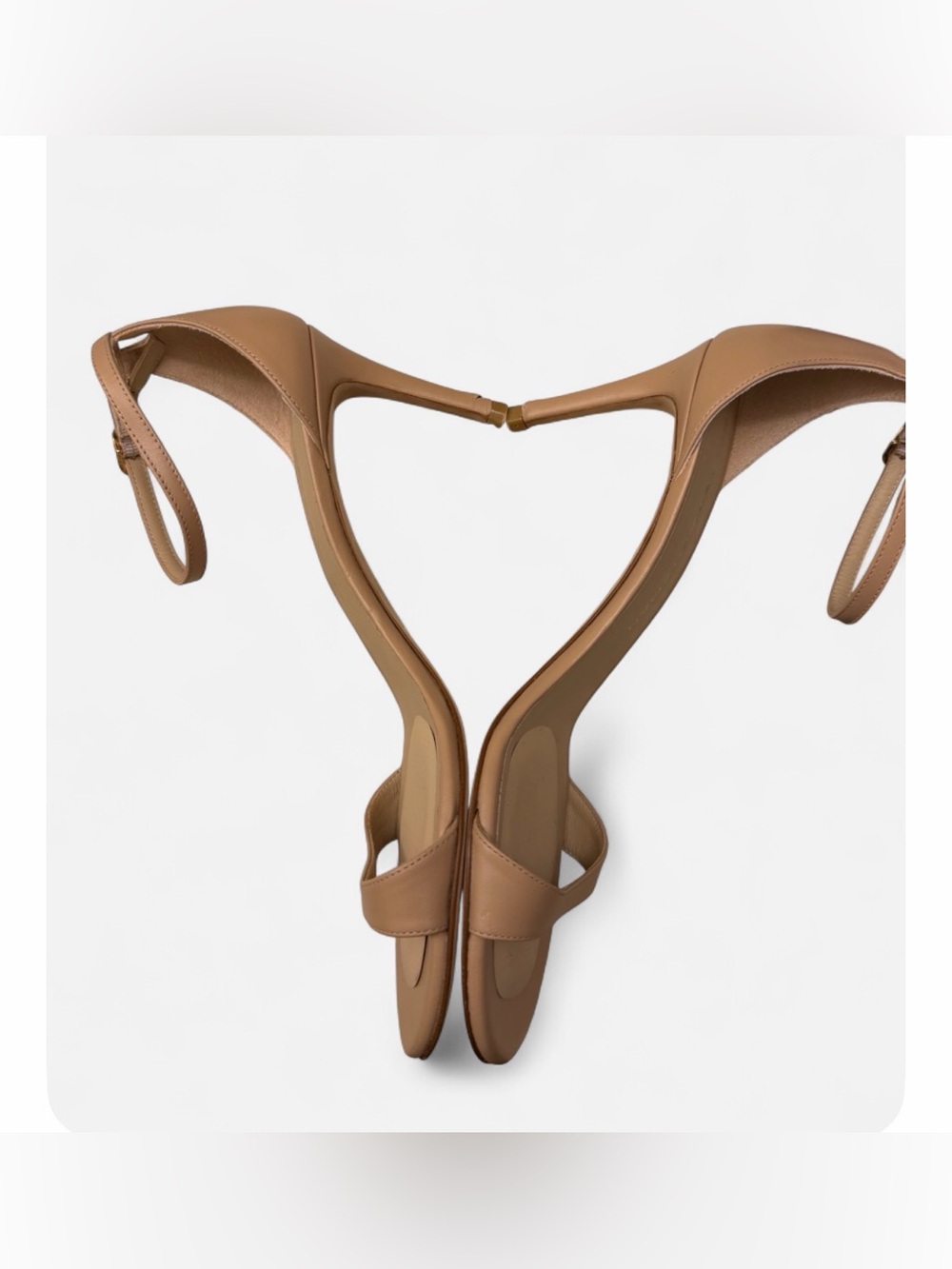 Stuart Weitzman Nude Tan Ankle-Strap Heels